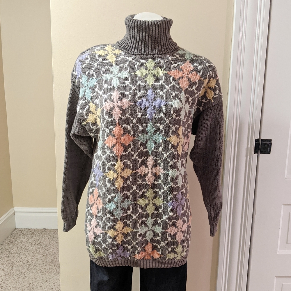 Vintage Chaus cottagecore turtleneck sweat…